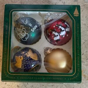 Holiday Glass Ornament Set - Multicolor